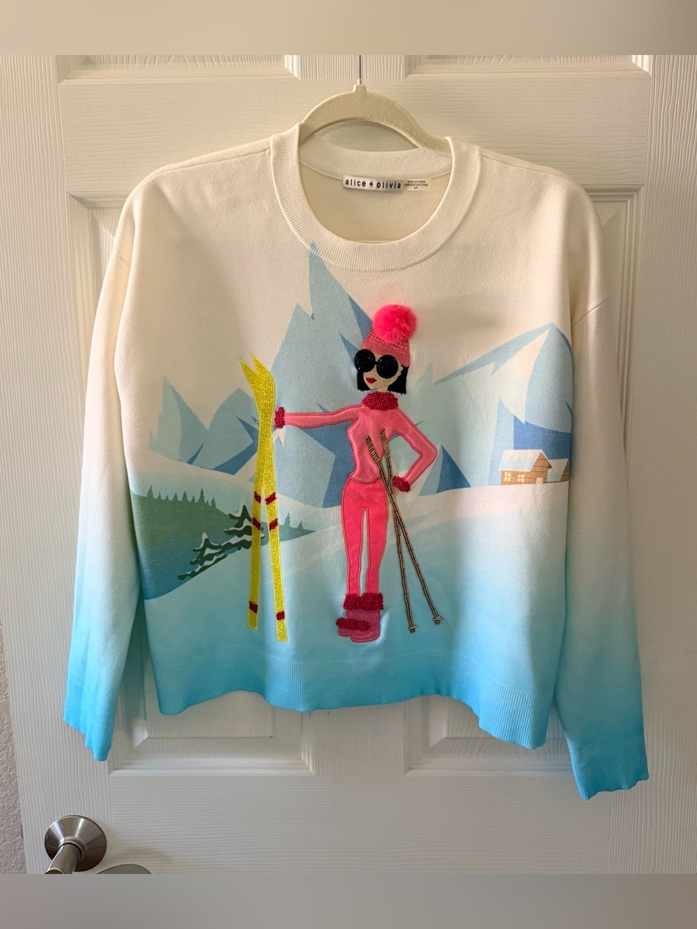 Alice + Olivia Gleason Embellished Sweater